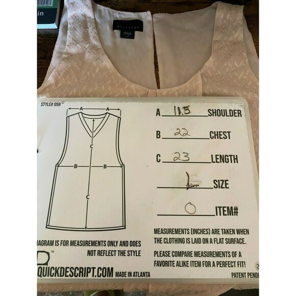 Metaphor women’s Pink Chiffon Lace Hi Low Sleeveless Blouses z L wrapped ruffle - Picture 7 of 13